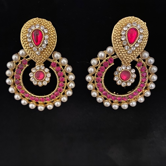 Traditional Indian Earrings - Set of 3 - Picture 2 of 5